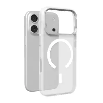 Mbulesë telefoni Puro Lightfeel për iPhone 17 Pro, MagSafe, transparente e bardhë