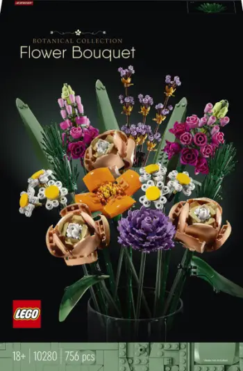 Set LEGO Botanicals Flower Bouquet 10280, 756 copë, për të rritur, shumëngjyrësh