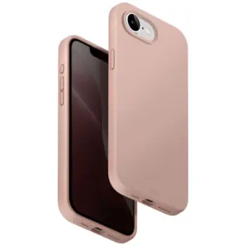 Maskë telefoni Uniq Lino MagClick, për iPhone 16E, silikon i lëngshëm, pastel rozë