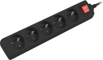 Zgjatës elektrik Lanberg PS1-05E-0150-BK, 5 presa, 1.5 m, i zi