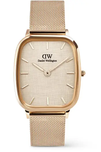 Orë dore Daniel Wellington Marlon Melrose Linen DW00100817, unisex, e artë