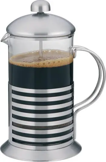French press Maestro MR-1664-600, 600 ml, çelik inox dhe xham, gri
