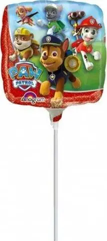 Balon dekorativ Anagram Paw Patrol Bunch, 9", folie Mylar, shumëngjyrësh