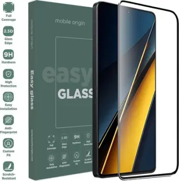 Xham mbrojtës Mobile Origin EasyGlass për Xiaomi Poco X6 Pro 5G, Double Strong, transparnent