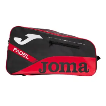 Çantë rakete padel Joma Pro, ndarje për atlete, material rezistent ndaj ujit, e zezë