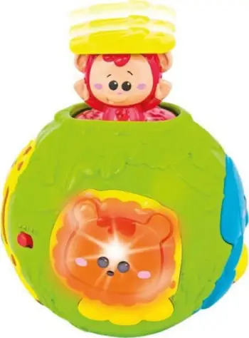 Top lodër interaktiv Smily Play Peek a boo Ball, me drita dhe tinguj, shumëngjyrësh