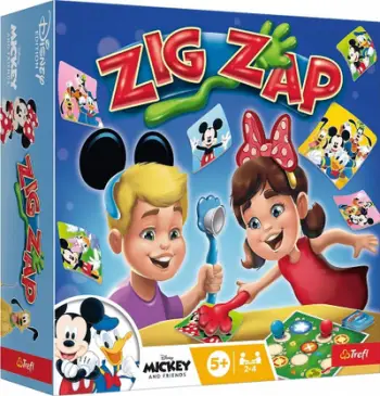 Loja me tabela Trefl Zig Zap Mickey Mouse and Friends, për 2 4 lojtarë, 5+ vjeç, shumëngjyrëshe