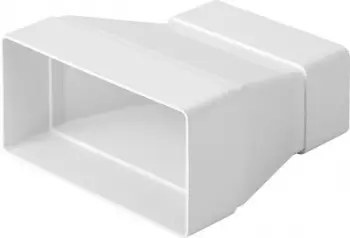 Reduktor kanali i rrafshët PVC 60x120 në 60x204 mm, i bardhë