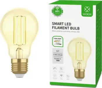 Llambë inteligjente LED WOOX R5137, E27 4.9W, WiFi Tuya, dritë e ngrohtë