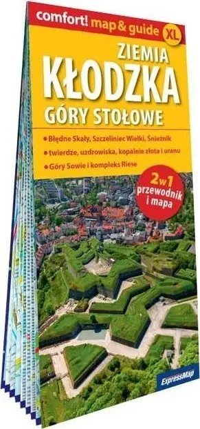Hartë turistike Kłodzko Land Table Mountains Comfort map and guide XL, 1:220000, 2in1