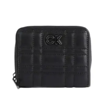 Portofol Calvin Klein Re Lock Quilt Z/A Wallet W/F Md K60K610003, eko lëkurë, i zi