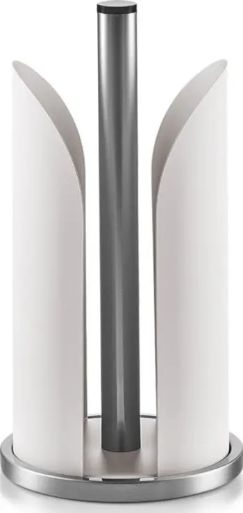 Mbajtës vertikal për letra kuzhine Zeller 9141-27192, çelik inox, 30.5cm, i bardhë
