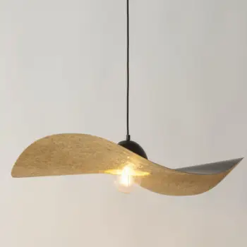 Lampë tavani varëse Kapello L, bazë E27, lartësi deri 80cm, e zezë me të artë