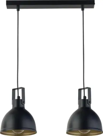 Lampë e varur Sigma Lighting Mars 2 32258, 2 kapakë, E27, e zezë