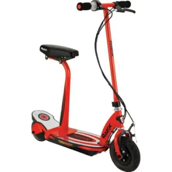 Trotinet elektrik Razor E100S Power Core, me sedilje, për fëmijë, i zi me të kuqe