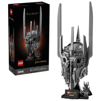 Set ndërtimi LEGO Icons Lord of the Rings Sauron Helmet 11373, 538 pjesë, gri e errët