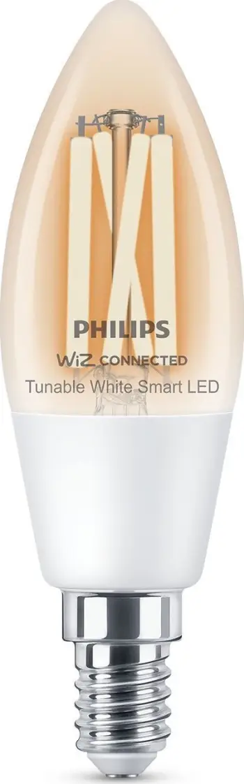 Llambë smart Philips WiZ C35, LED 40W, E14, e bardhë e ftohtë dhe e ngrohtë