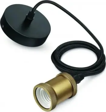 Llambadar varëse Philips Vintage Cord Gold, E27, 40W, kabllo 2m, ngjyrë ari