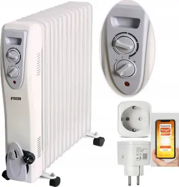 Ngrohës me vaj Noveen OH1399 Tuya Smart, 3000W, 13 elemente, i bardhë