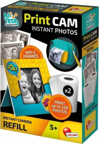 Letër fotografike për kamera instant Lisciani Print Cam Hi-Tech, rrotull, set