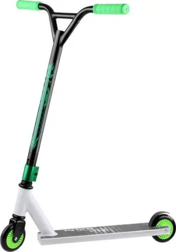 Trotinet freestyle Skate Pro SP0722, për truke, deri 100kg, i zi e gjelbër