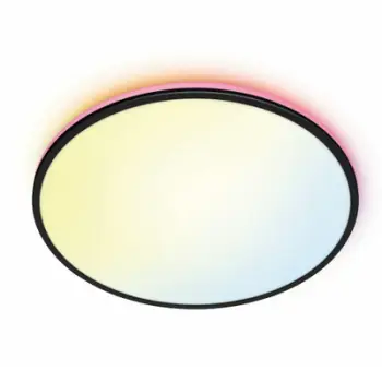 Plafonierë LED WiZ Rune, inteligente, Dual Zone, e zezë