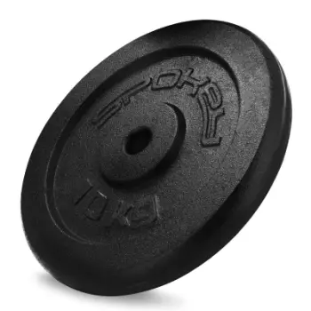 Peshë disku Spokey Sinis H SPK-944485, 10 kg, vrimë 28 mm, e zezë