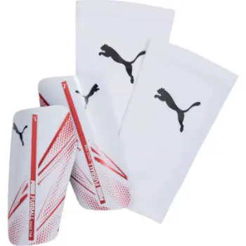 Mbrojtëse kërcuri Puma Attacanto Sleeve, për futboll, madhësia L, të bardha