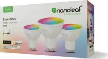 Llambë inteligjente Nanoleaf Essentials GU10, Matter, set 3 copë, e bardhë