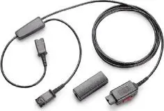Adapter trajnimi Plantronics Y Splitter 2701903, lidhje QD, për 2 kufje, i zi