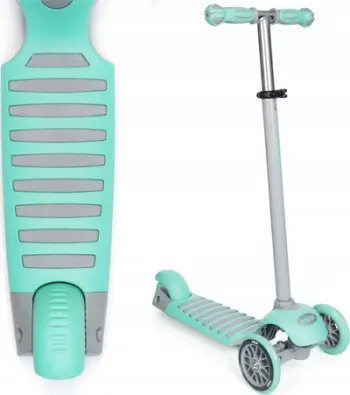 Trotinet për fëmijë Boppi 3 Wheeled Scooter, timon i rregullueshëm, 3 rrota, jeshil