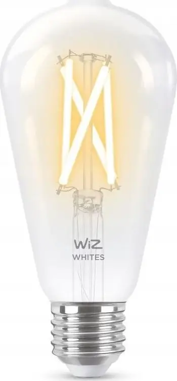 Llambë smart LED WiZ Filament ST64, E27, 6.7W 806 lm, dritë e bardhë