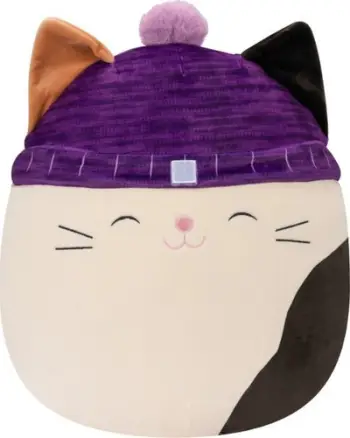 Lodër pellushi Squishmallows Cam Calico Cat, 16", rreth 40 cm, lejla krem