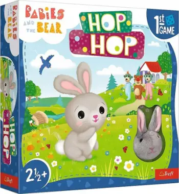 Libër për fëmijë Hop Hop Bobaski and the Teddy Bear, ilustrime me ngjyra, interaktiv