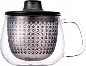 Filxhan me filter Kinto UNITEA, 350ml, xham rezistent ndaj nxehtësisë, gri