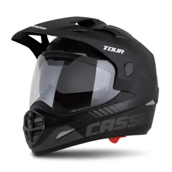 Helmetë moto CASSIDA Tour 2.0 Dual, Pinlock ready, vizor dielli, e zezë mat gri