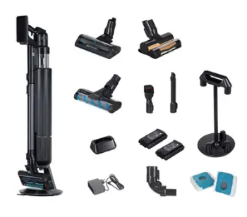 Fshesë me korrent pa kabllo Samsung Bespoke Jet AI Ultra, 400W, AI Cleaning 2.0, e zezë