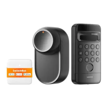 Kyç smart dere SwitchBot Ultra 3 in 1 me Hub Mini dhe Vision Keypad, Matter, i zi
