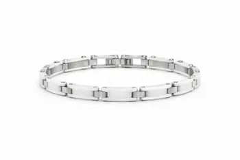 Byzylyk Unisex – Stainless Steel & White Ceramic