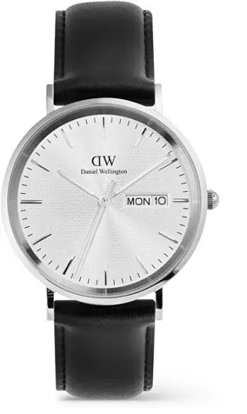 Orë dore Daniel Wellington Classic Day Display Sheffield Silver DW00100832, unisex, e zezë