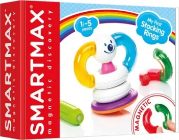 Lodër ndërtimi SmartMax My First Stacking Rings, unaza magnetike, shumëngjyrëshe