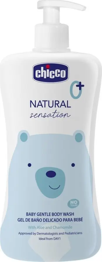 Xhel pastrues për bebe Chicco Natural Sensation, 500ml, për trup dhe fytyrë