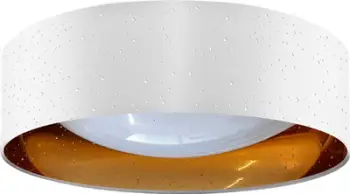 Plafonier tavanore Sanico Tuluza, 40cm, 24W 2600lm 4000K, e bardhë me ari