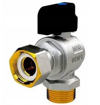 Valvul këndore me bilë SENA VA30, 3/4" M x 3/4" F, dorezë flutur