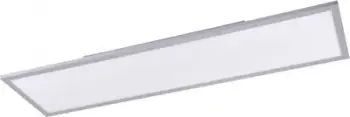 Luster tavani Flat III, panel LED, kornizë argjendi, e bardhë