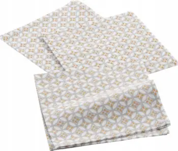 Set salvetash tavoline Douceur d'intérieur Cotton Fabric Napkins Soft, 40x40 cm, 3 copë, ngjyrë neutrale