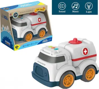 Lodër ambulancë Trifox, me drita, me tinguj, me bateri