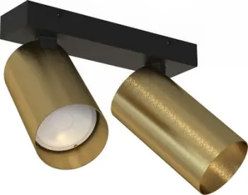 Spot tavani Mono II, 2 llamba, bronz dhe i zi