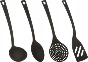 Set aksesorësh kuzhine 5five Simply Smart, 4 copë, najlon, i zi