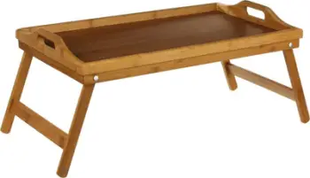 Tabaka mëngjesi për shtrat dhe divan, bambu, cilësi e lartë, ngjyrë natyrale